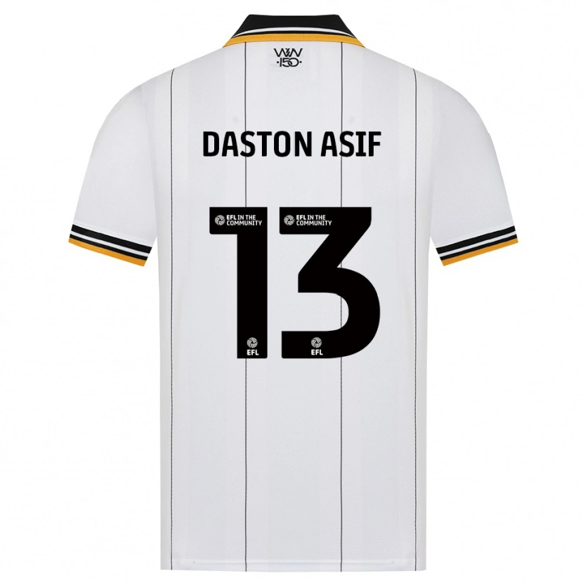 DanxenキッズDaston Asif#13オレンジ ホワイト ブラックアウェイシャツ2026/27ジャージーユニフォーム