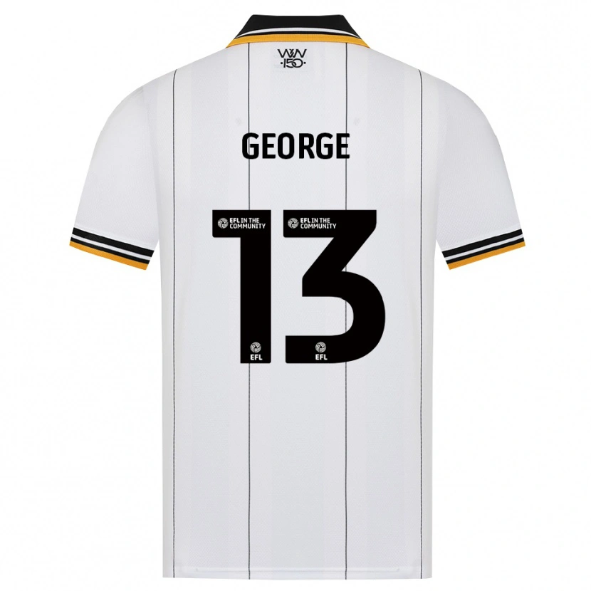 DanxenキッズHarry George#13オレンジ ホワイト ブラックアウェイシャツ2026/27ジャージーユニフォーム