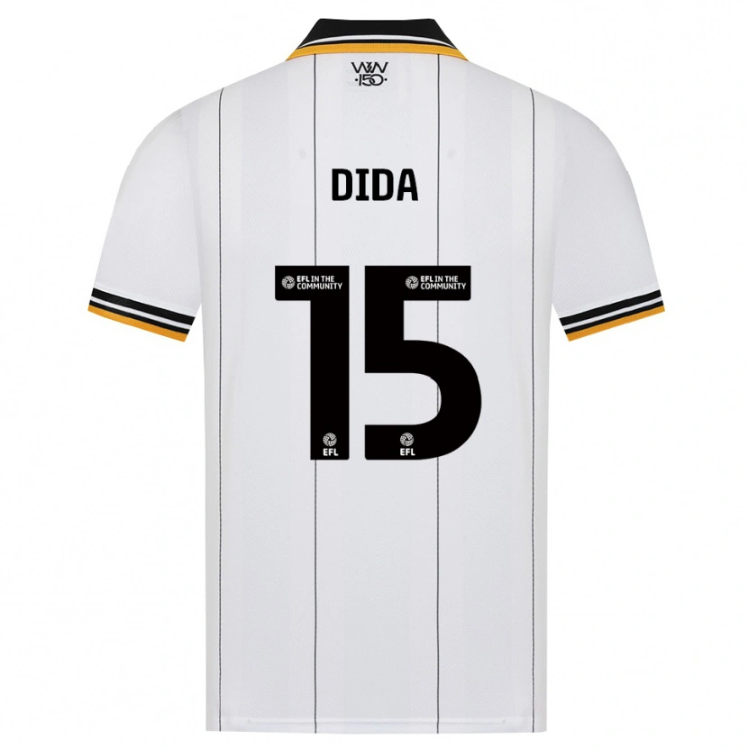 DanxenキッズKledi Dida#15オレンジ ホワイト ブラックアウェイシャツ2026/27ジャージーユニフォーム