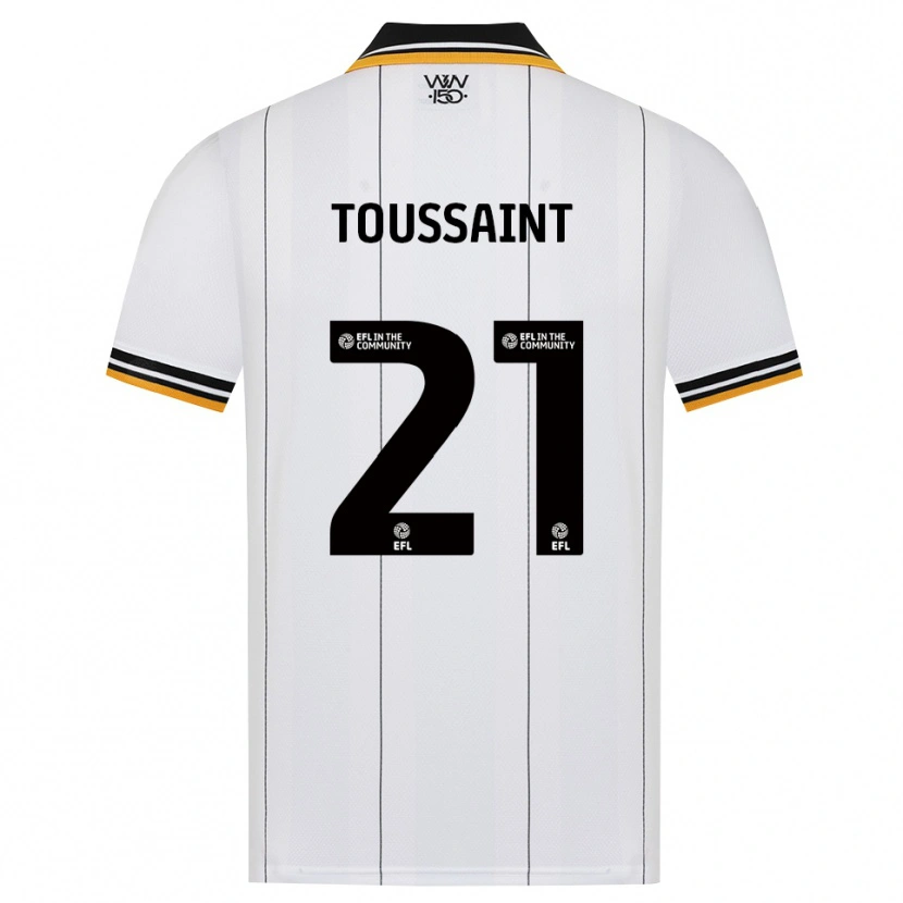 DanxenキッズDestiney Toussaint#21オレンジ ホワイト ブラックアウェイシャツ2026/27ジャージーユニフォーム