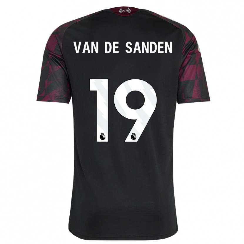Danxenキッズシャニセ・ファンデサンデン#19ブラック ホワイト パープルサードユニフォームシャツ2026/27ジャージーユニフォーム