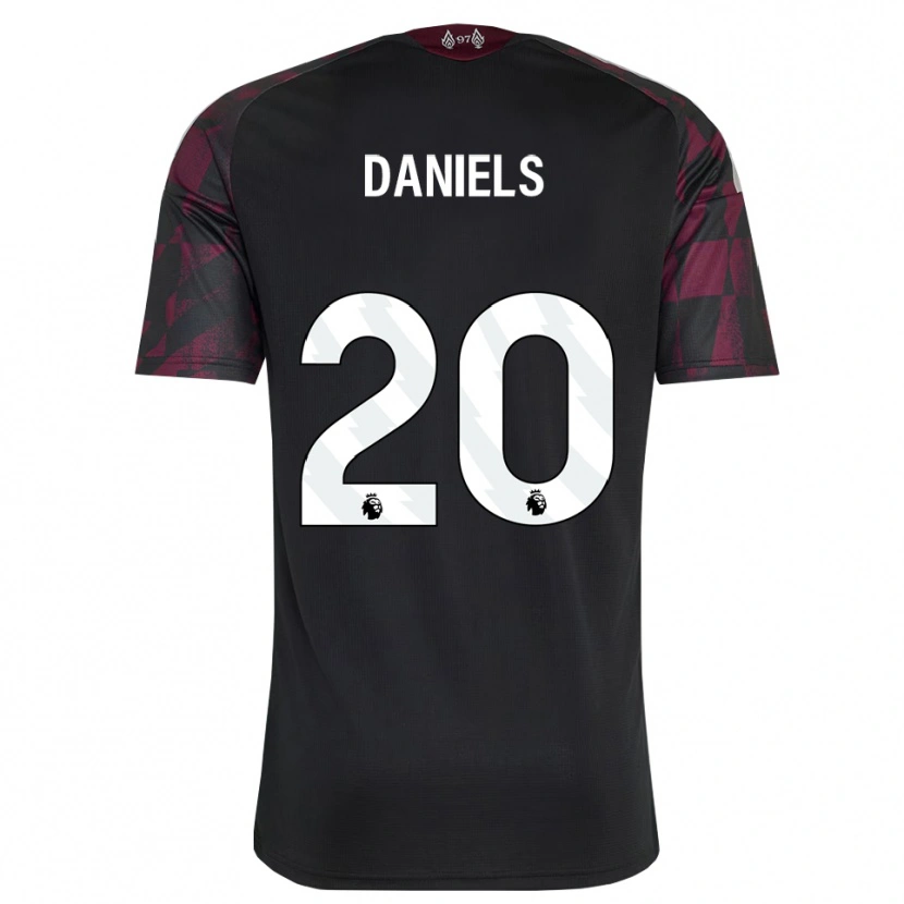 Danxenキッズヤナ・ダニエルズ#20ブラック ホワイト パープルサードユニフォームシャツ2026/27ジャージーユニフォーム