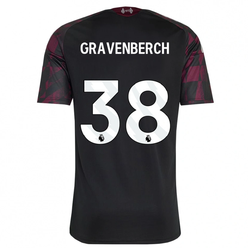 Danxenキッズライアン・グラフェンベルフ #38ブラック ホワイト パープルサードユニフォームシャツ2026/27ジャージーユニフォーム