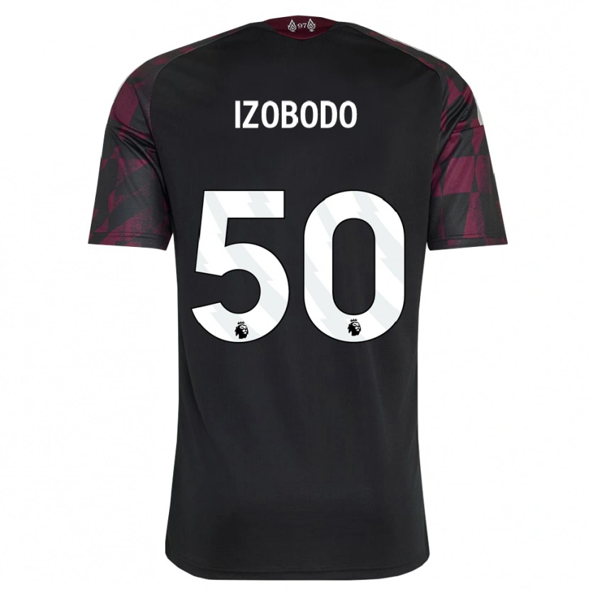 Danxenキッズエリヤ・イソボド・ジョン#50ブラック ホワイト パープルサードユニフォームシャツ2026/27ジャージーユニフォーム