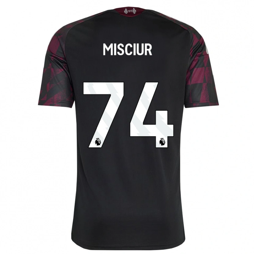DanxenキッズKornel Misciur#74ブラック ホワイト パープルサードユニフォームシャツ2026/27ジャージーユニフォーム