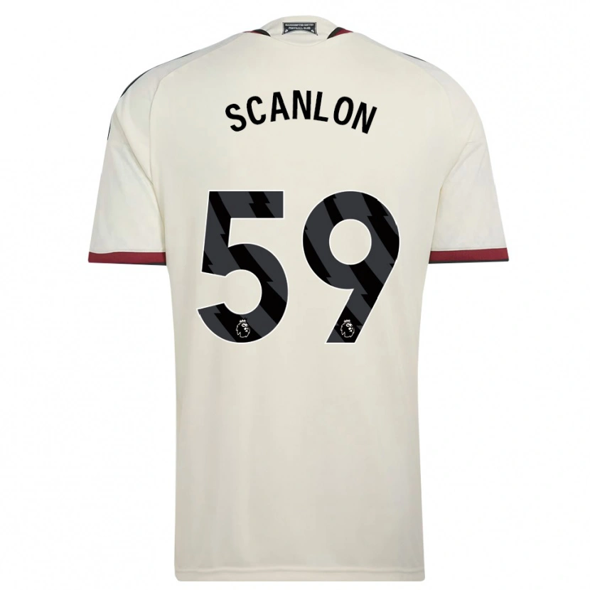 Danxenキッズジェームズ・スキャンロン#59ベージュ ブラック レッドサードユニフォームシャツ2026/27ジャージーユニフォーム