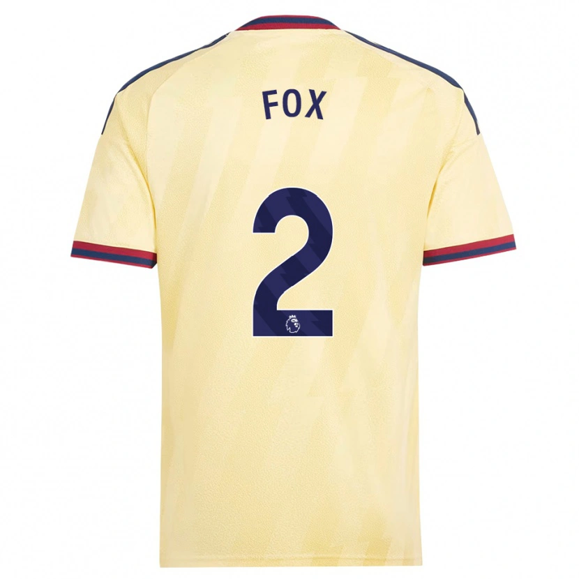 Danxenキッズエミリー・フォックス#2ライトイエロー ミッドナイトブルーサードユニフォームシャツ2026/27ジャージーユニフォーム