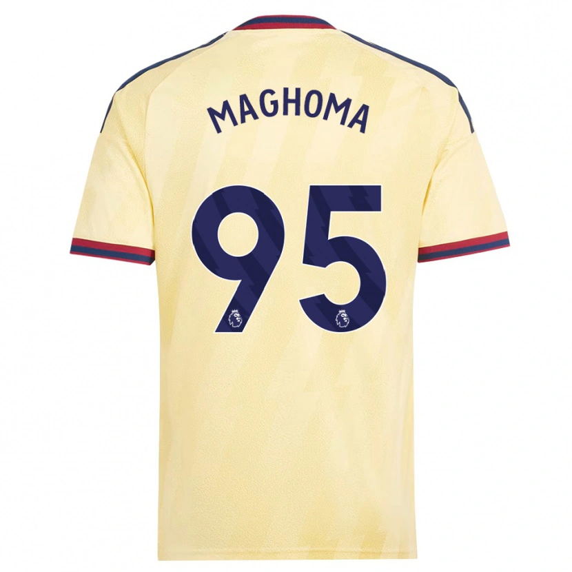 DanxenキッズJaden Maghoma#95ライトイエロー ミッドナイトブルーサードユニフォームシャツ2026/27ジャージーユニフォーム