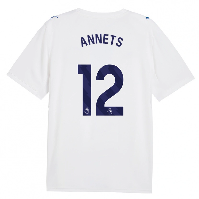DanxenキッズEve Annets#12ネイビー ホワイトサードユニフォームシャツ2026/27ジャージーユニフォーム