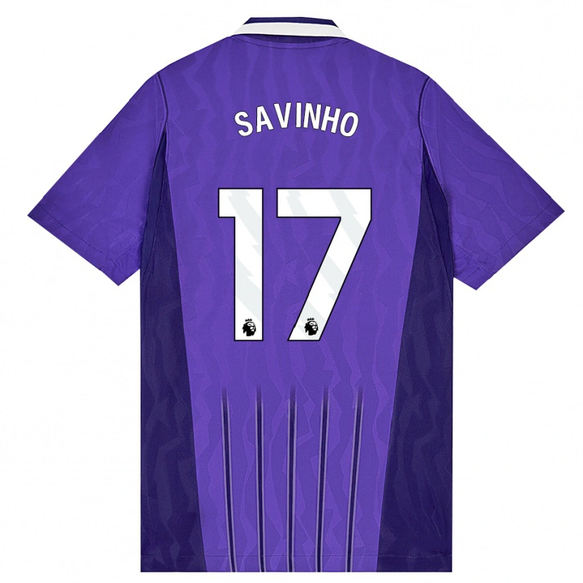 Danxenキッズサビオ#17パープル ホワイトサードユニフォームシャツ2026/27ジャージーユニフォーム