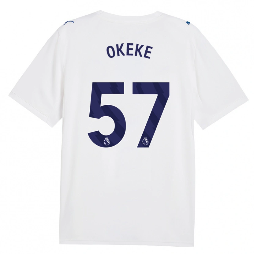 Danxenキッズマイケル・オケケ#57ネイビー ホワイトサードユニフォームシャツ2026/27ジャージーユニフォーム