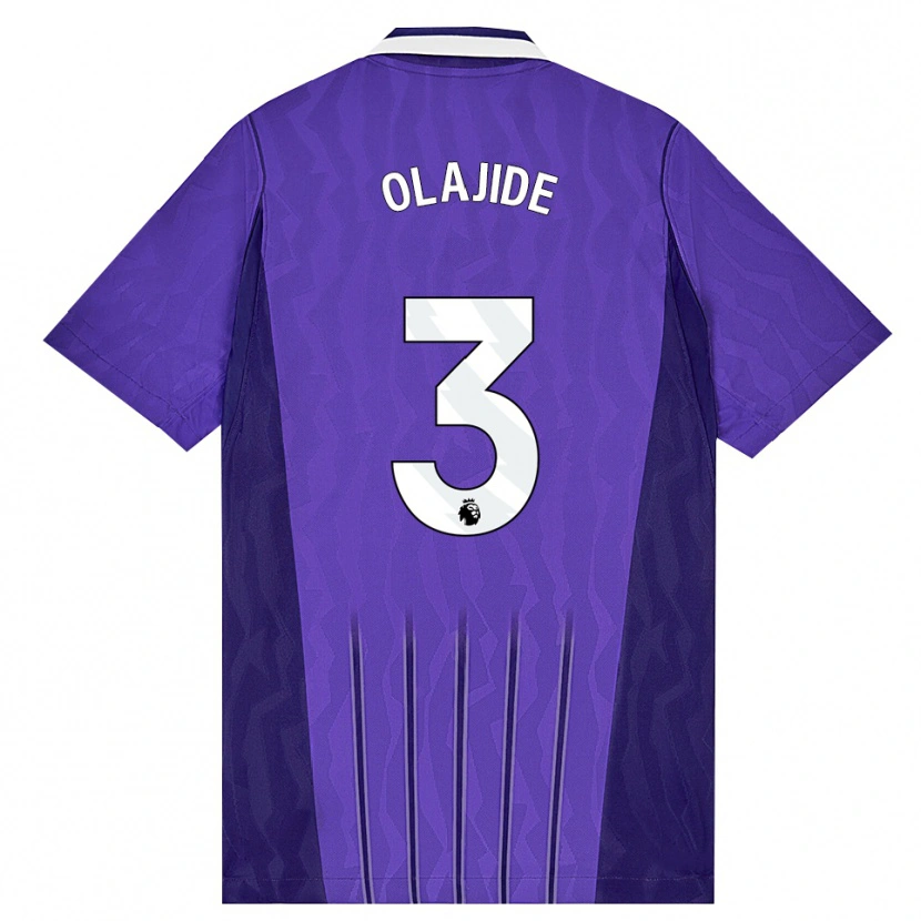 DanxenキッズSolomon Olajide#3パープル ホワイトサードユニフォームシャツ2026/27ジャージーユニフォーム