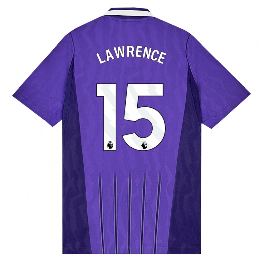 DanxenキッズDonte Lawrence#15パープル ホワイトサードユニフォームシャツ2026/27ジャージーユニフォーム