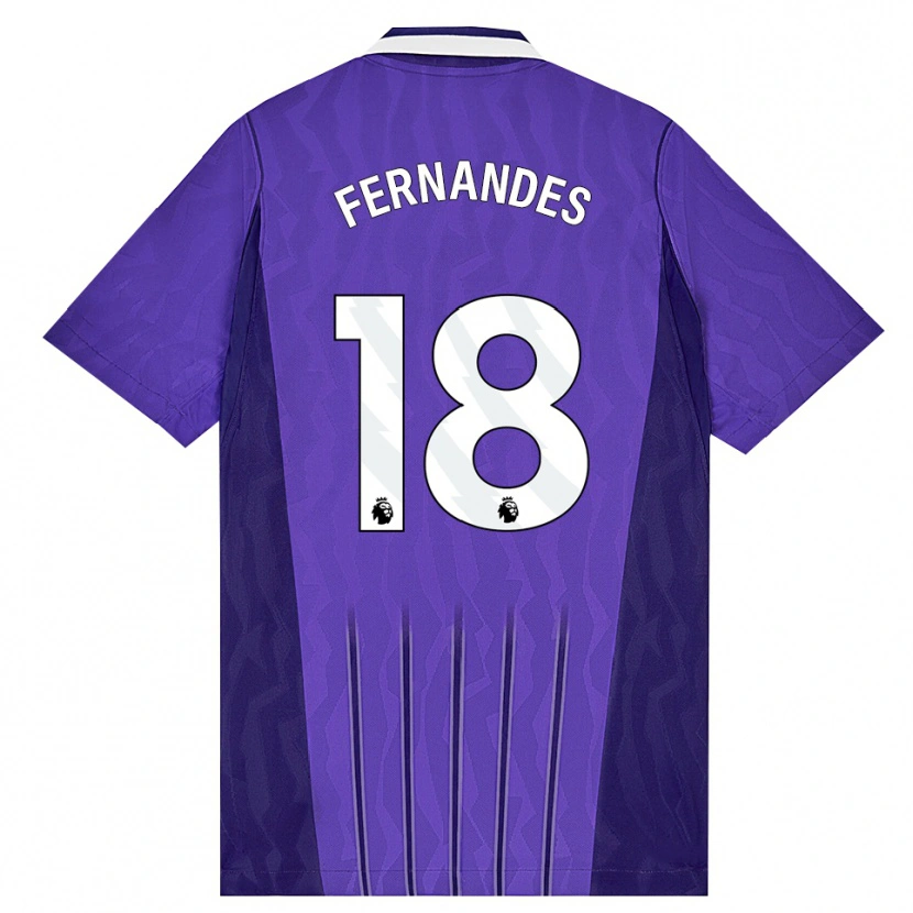 Danxenキッズマテウス・フェルナンデス#18パープル ホワイトサードユニフォームシャツ2026/27ジャージーユニフォーム