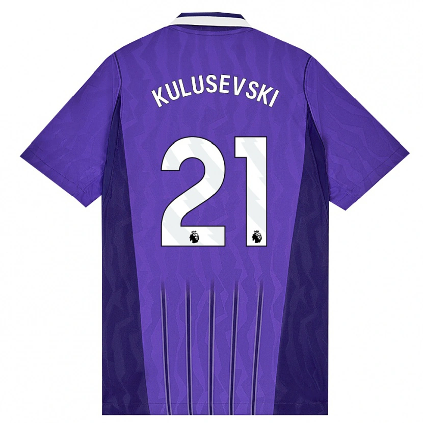 Danxenキッズデヤン・クルゼフスキ#21パープル ホワイトサードユニフォームシャツ2026/27ジャージーユニフォーム