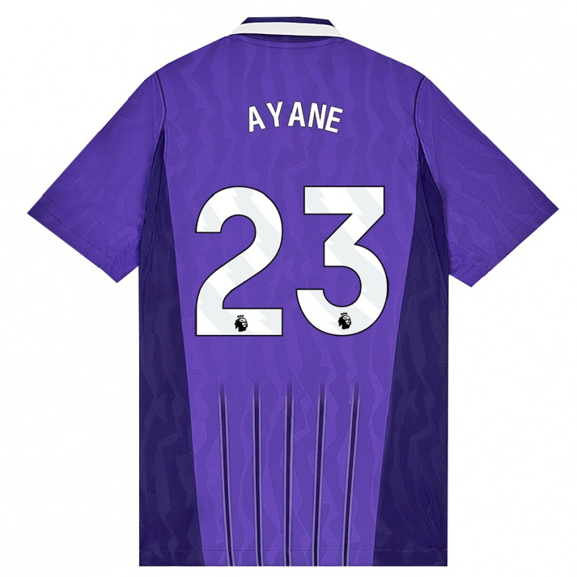 Danxenキッズローゼラ・アヤン#23パープル ホワイトサードユニフォームシャツ2026/27ジャージーユニフォーム