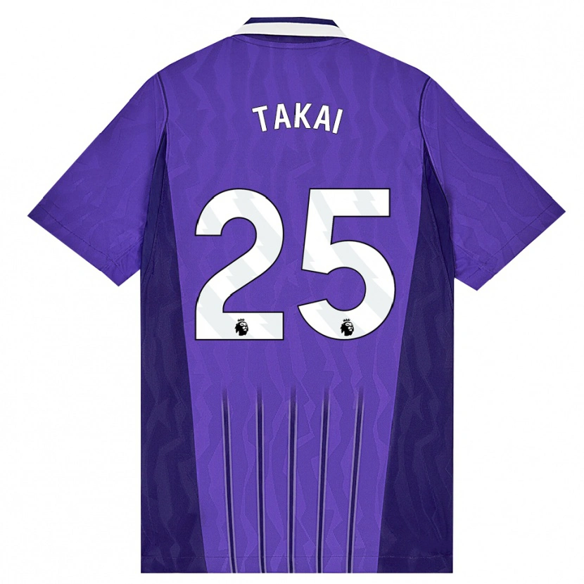 Danxenキッズ高井幸大#25パープル ホワイトサードユニフォームシャツ2026/27ジャージーユニフォーム