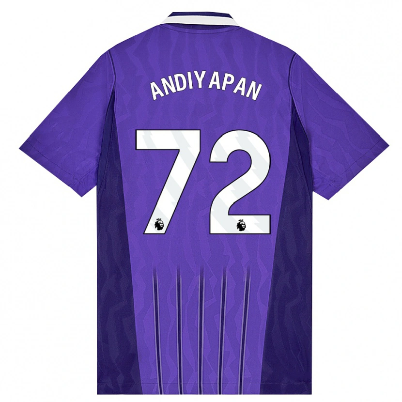 Danxenキッズウィリアム・アンディヤパン#72パープル ホワイトサードユニフォームシャツ2026/27ジャージーユニフォーム
