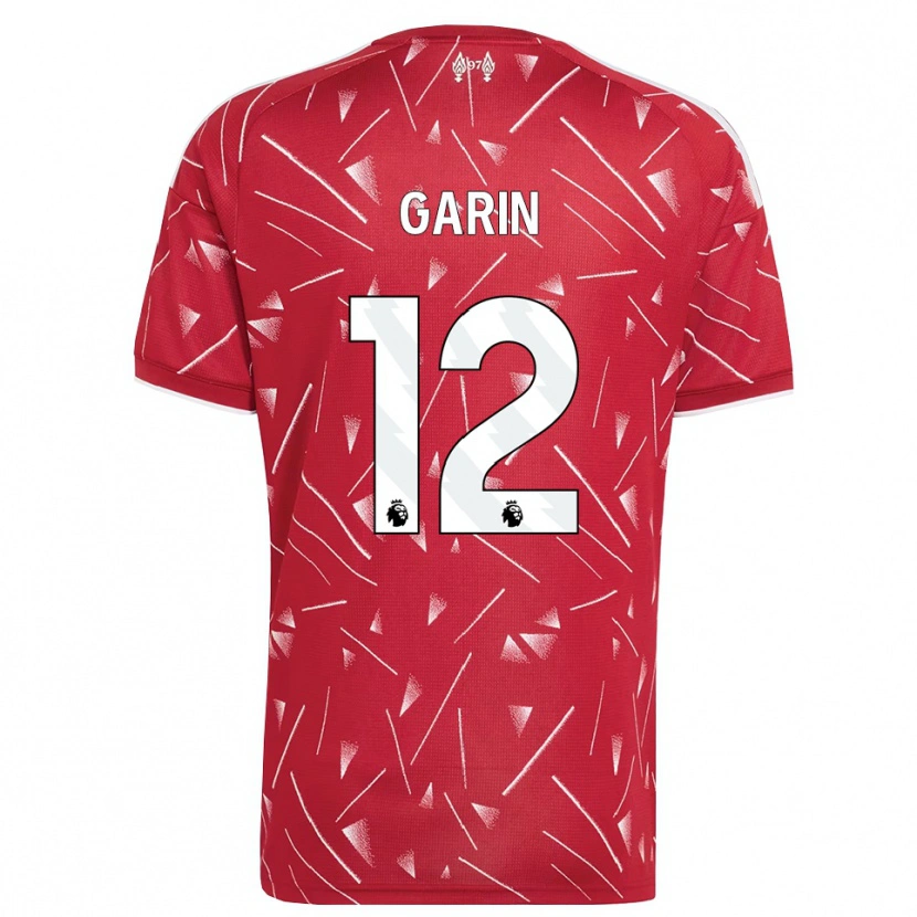 DanxenメンズIsaiah Garin#12ホワイト レッドホームシャツ2026/27ジャージーユニフォーム
