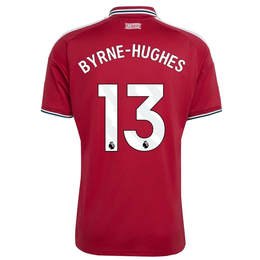 DanxenメンズCameron Byrne-Hughes#13レッド イエロー ホワイトホームシャツ2026/27ジャージーユニフォーム