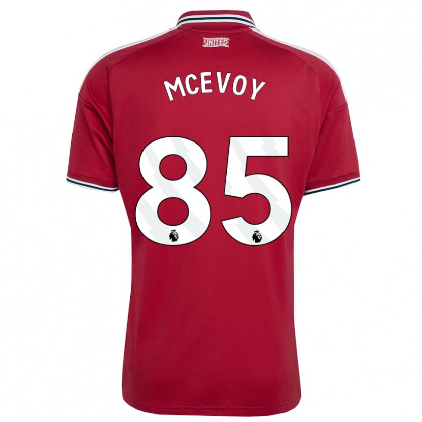 DanxenメンズJay Mcevoy#85レッド イエロー ホワイトホームシャツ2026/27ジャージーユニフォーム