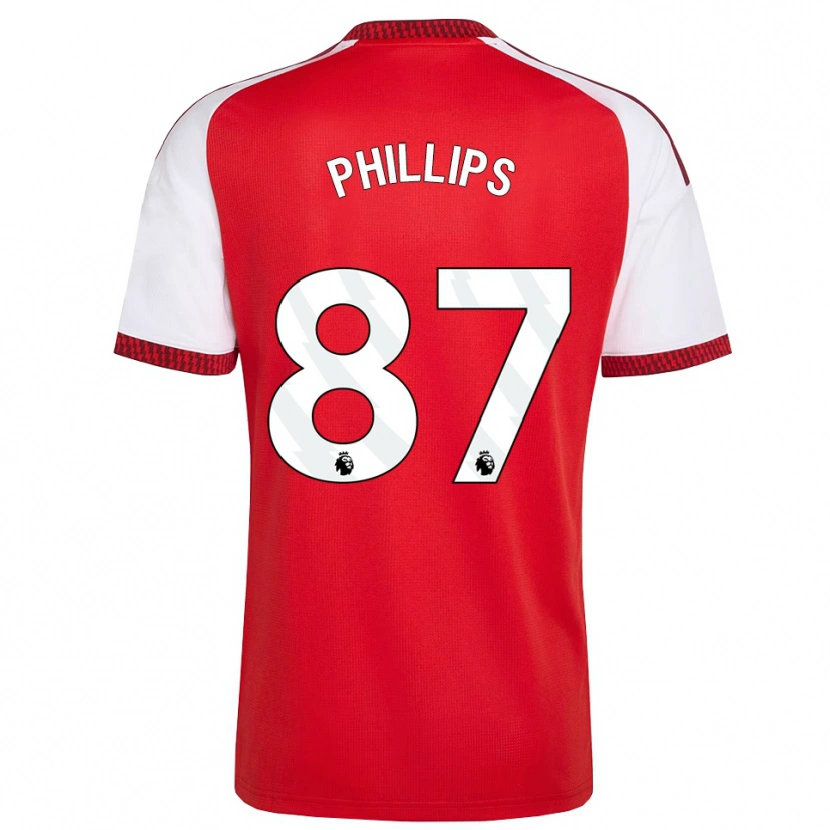 DanxenメンズBowen Phillips#87レッド ホワイトブラックホームシャツ2026/27ジャージーユニフォーム