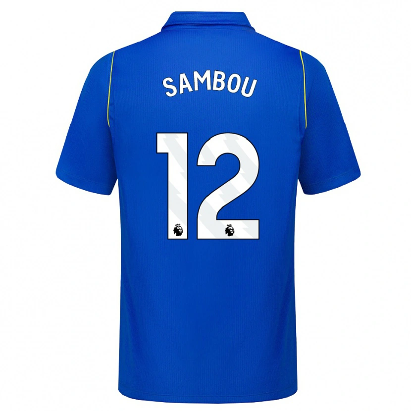 DanxenメンズGabriel Sambou#12ブルー イエローホームシャツ2026/27ジャージーユニフォーム