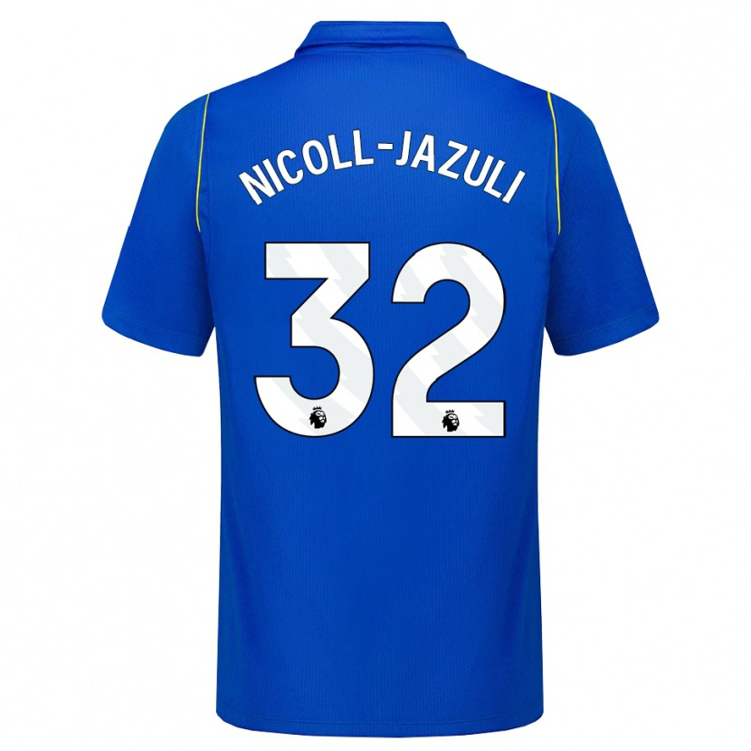 DanxenメンズMahdi Nicoll-Jazuli#32ブルー イエローホームシャツ2026/27ジャージーユニフォーム