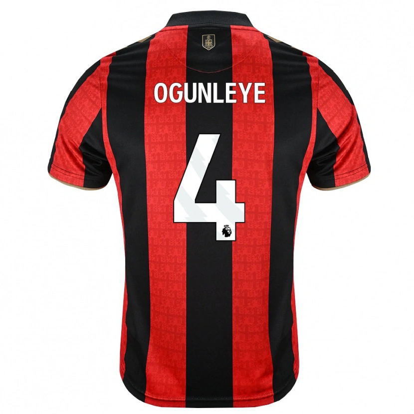 DanxenメンズMalachi Ogunleye#4ゴールデンロッド レッド ブラックホームシャツ2026/27ジャージーユニフォーム