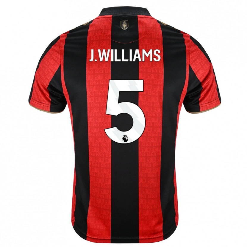 DanxenメンズJay Williams#5ゴールデンロッド レッド ブラックホームシャツ2026/27ジャージーユニフォーム