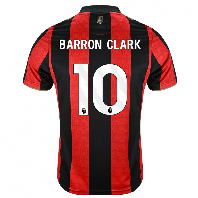 DanxenメンズMolly Barron-Clark#10ゴールデンロッド レッド ブラックホームシャツ2026/27ジャージーユニフォーム
