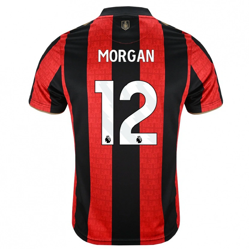 DanxenメンズOllie Morgan#12ゴールデンロッド レッド ブラックホームシャツ2026/27ジャージーユニフォーム