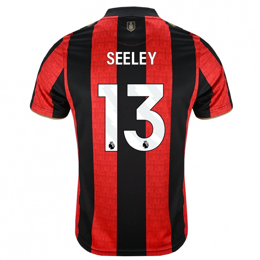 DanxenメンズWill Seeley#13ゴールデンロッド レッド ブラックホームシャツ2026/27ジャージーユニフォーム