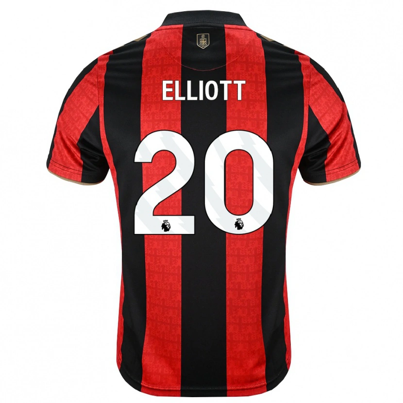 DanxenメンズKaitlyn Elliott#20ゴールデンロッド レッド ブラックホームシャツ2026/27ジャージーユニフォーム