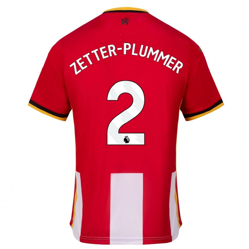 DanxenメンズJosh Zetter-Plummer#2イエロー ブラック レッドホームシャツ2026/27ジャージーユニフォーム