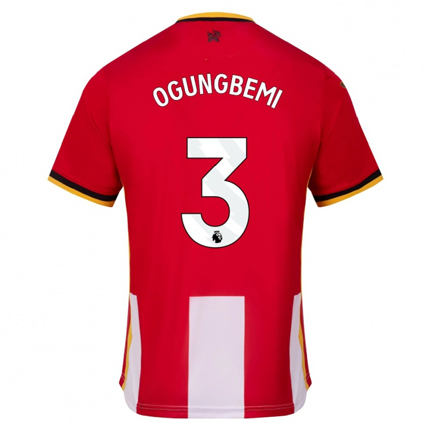 DanxenメンズNathaniel Ogungbemi#3イエロー ブラック レッドホームシャツ2026/27ジャージーユニフォーム