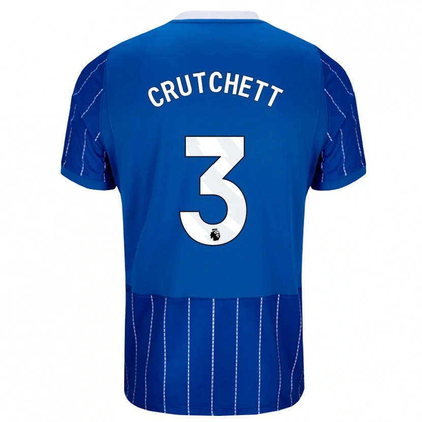 DanxenメンズLiam Crutchett#3ミディアムブルー ホワイトホームシャツ2026/27ジャージーユニフォーム