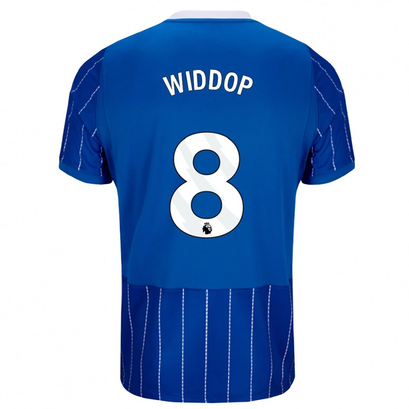 DanxenメンズFraser Widdop#8ミディアムブルー ホワイトホームシャツ2026/27ジャージーユニフォーム