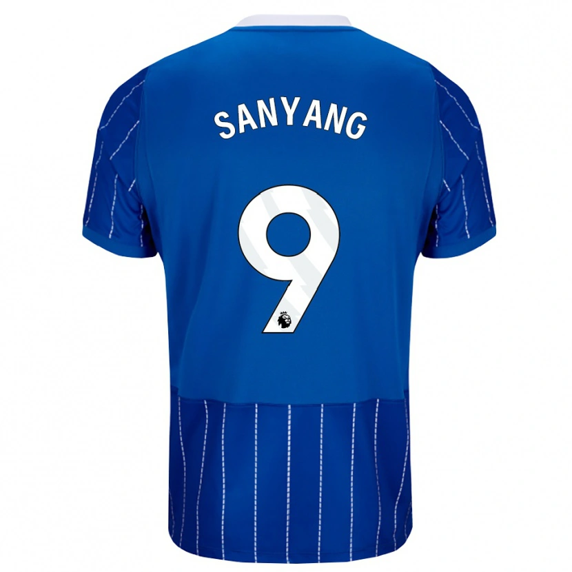 DanxenメンズMusa Sanyang#9ミディアムブルー ホワイトホームシャツ2026/27ジャージーユニフォーム