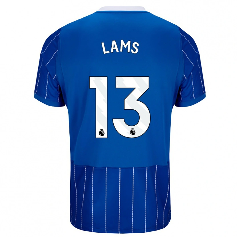DanxenメンズGeorge Lams#13ミディアムブルー ホワイトホームシャツ2026/27ジャージーユニフォーム