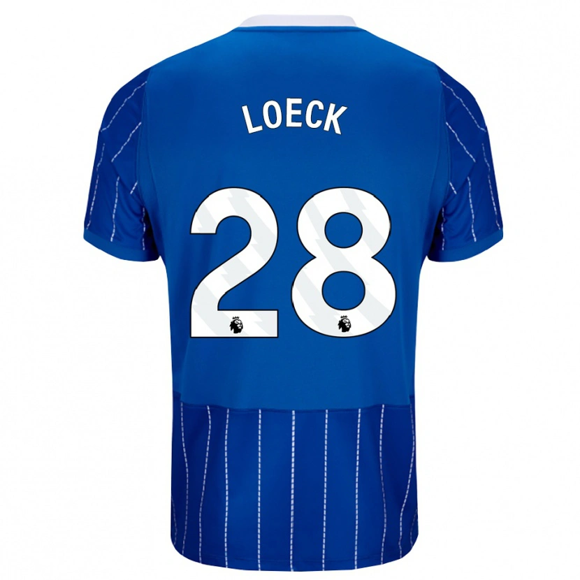 DanxenメンズMelina Loeck#28ミディアムブルー ホワイトホームシャツ2026/27ジャージーユニフォーム