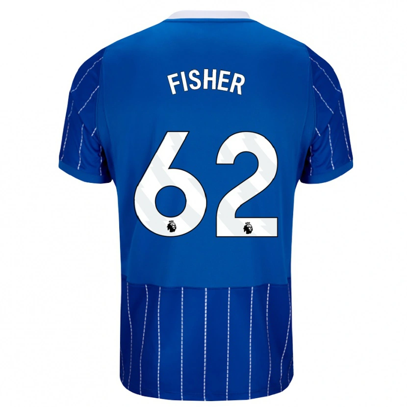 DanxenメンズHugo Fisher#62ミディアムブルー ホワイトホームシャツ2026/27ジャージーユニフォーム