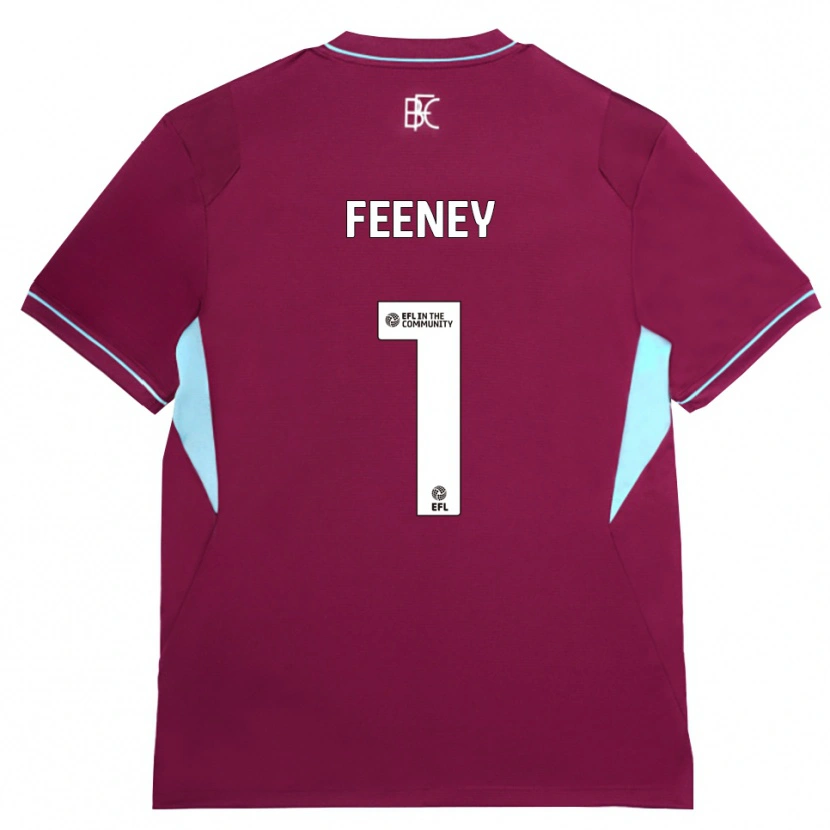 DanxenメンズCallum Feeney#1バーガンディ グリーンホームシャツ2026/27ジャージーユニフォーム