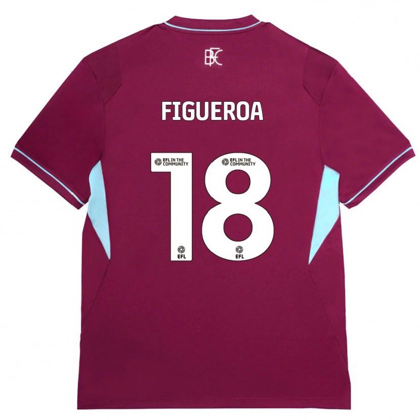 DanxenメンズKeyvan Figueroa#18バーガンディ グリーンホームシャツ2026/27ジャージーユニフォーム