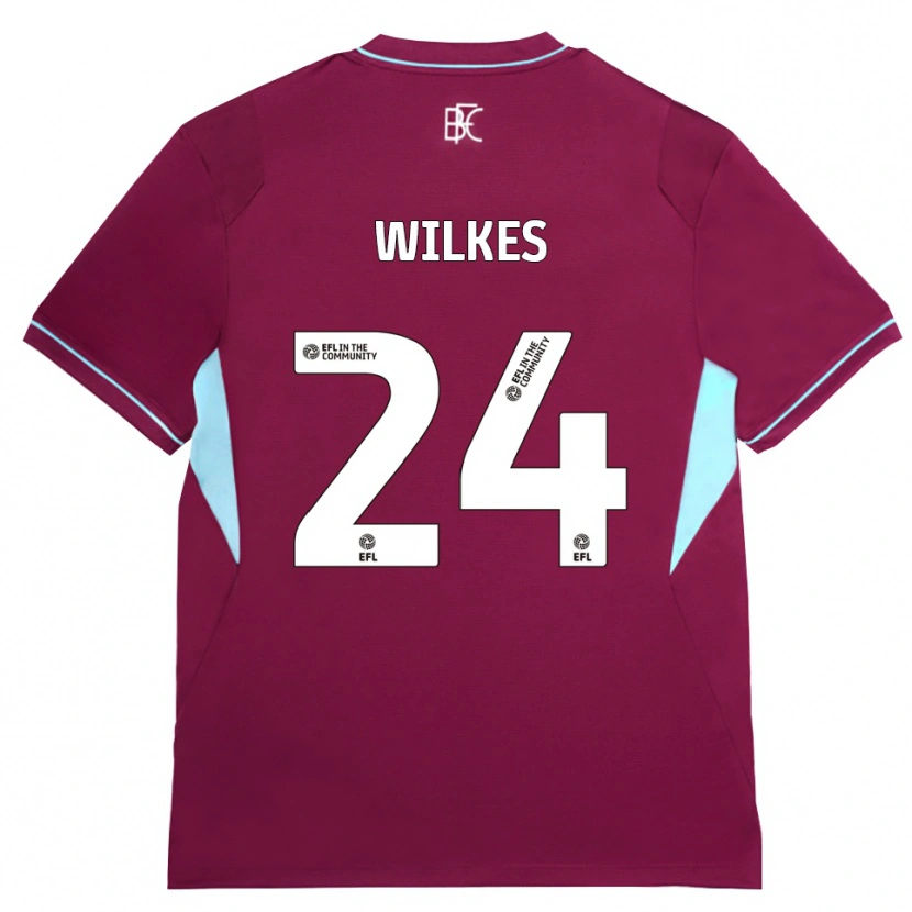 DanxenメンズTilly Wilkes#24バーガンディ グリーンホームシャツ2026/27ジャージーユニフォーム