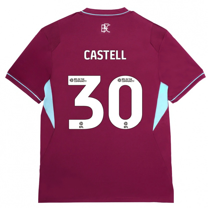 DanxenメンズLluc Castell#30バーガンディ グリーンホームシャツ2026/27ジャージーユニフォーム