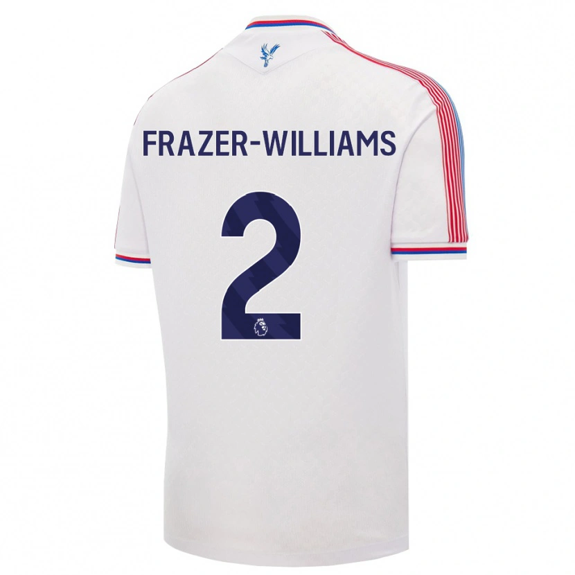 DanxenメンズKhyan Frazer-Williams#2ホワイト レッド ブルーホームシャツ2026/27ジャージーユニフォーム