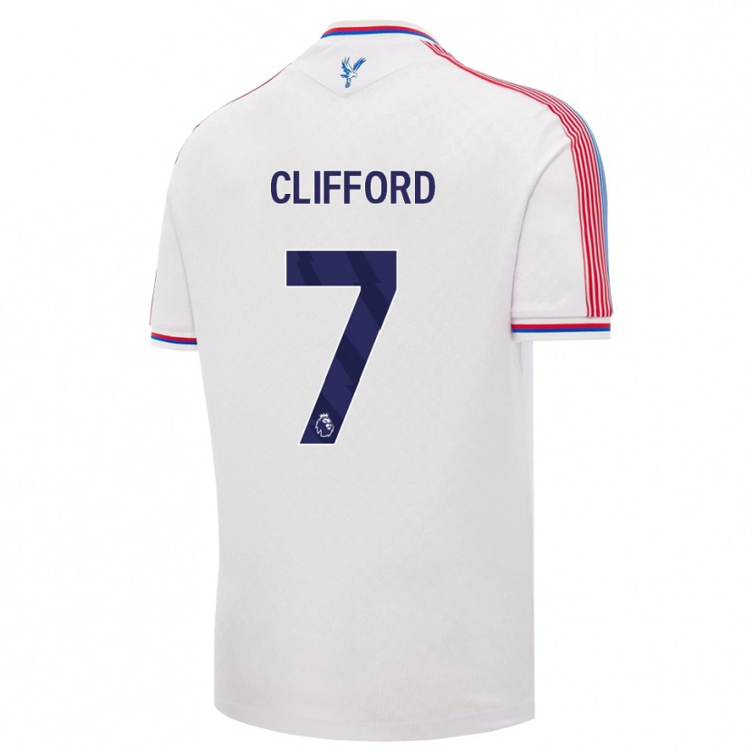 DanxenメンズCharley Clifford#7ホワイト レッド ブルーホームシャツ2026/27ジャージーユニフォーム