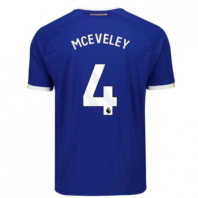 DanxenメンズHarlow Mceveley#4ブルー ホワイトイエローホームシャツ2026/27ジャージーユニフォーム