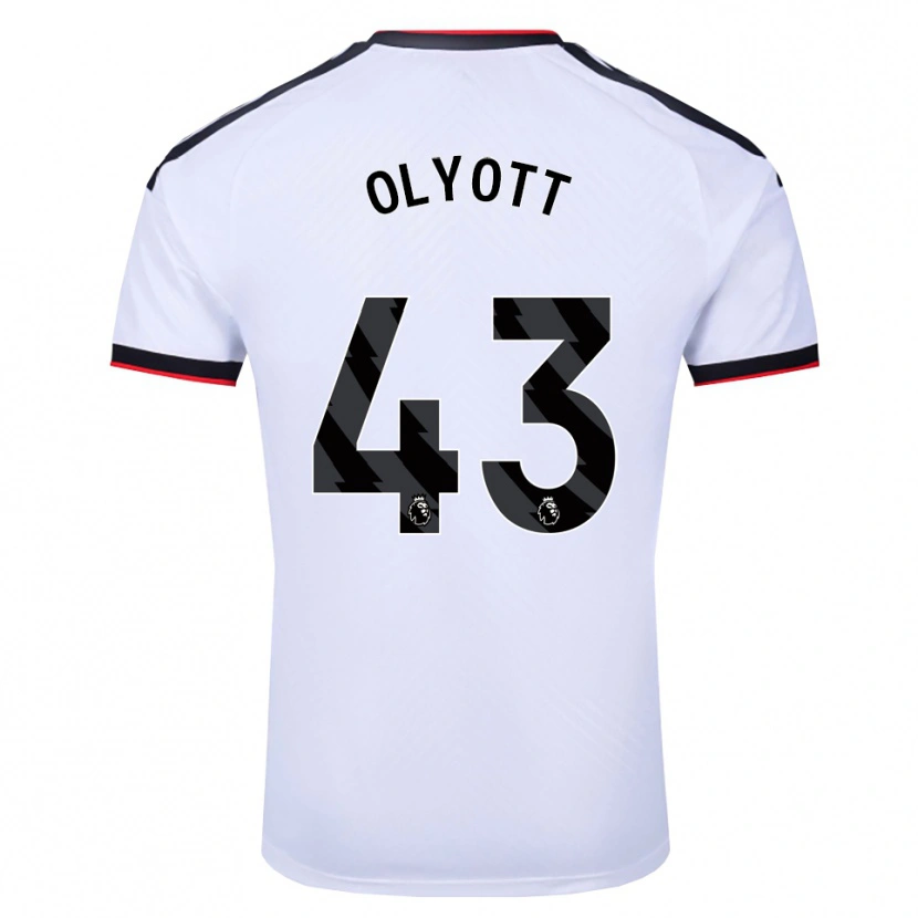 DanxenメンズTom Olyott#43ホワイト ブラックレッドホームシャツ2026/27ジャージーユニフォーム